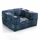Ethnic Lounge Armchair v Patchwork Fabric a Velvet - Fiber Viadurini