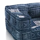 Ethnic Lounge Armchair v Patchwork Fabric a Velvet - Fiber Viadurini