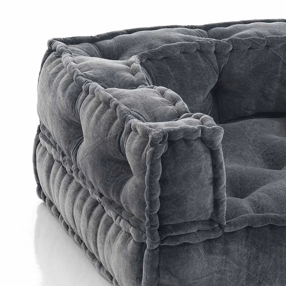 Ethnic Lounge Armchair v Patchwork Fabric a Velvet - Fiber Viadurini