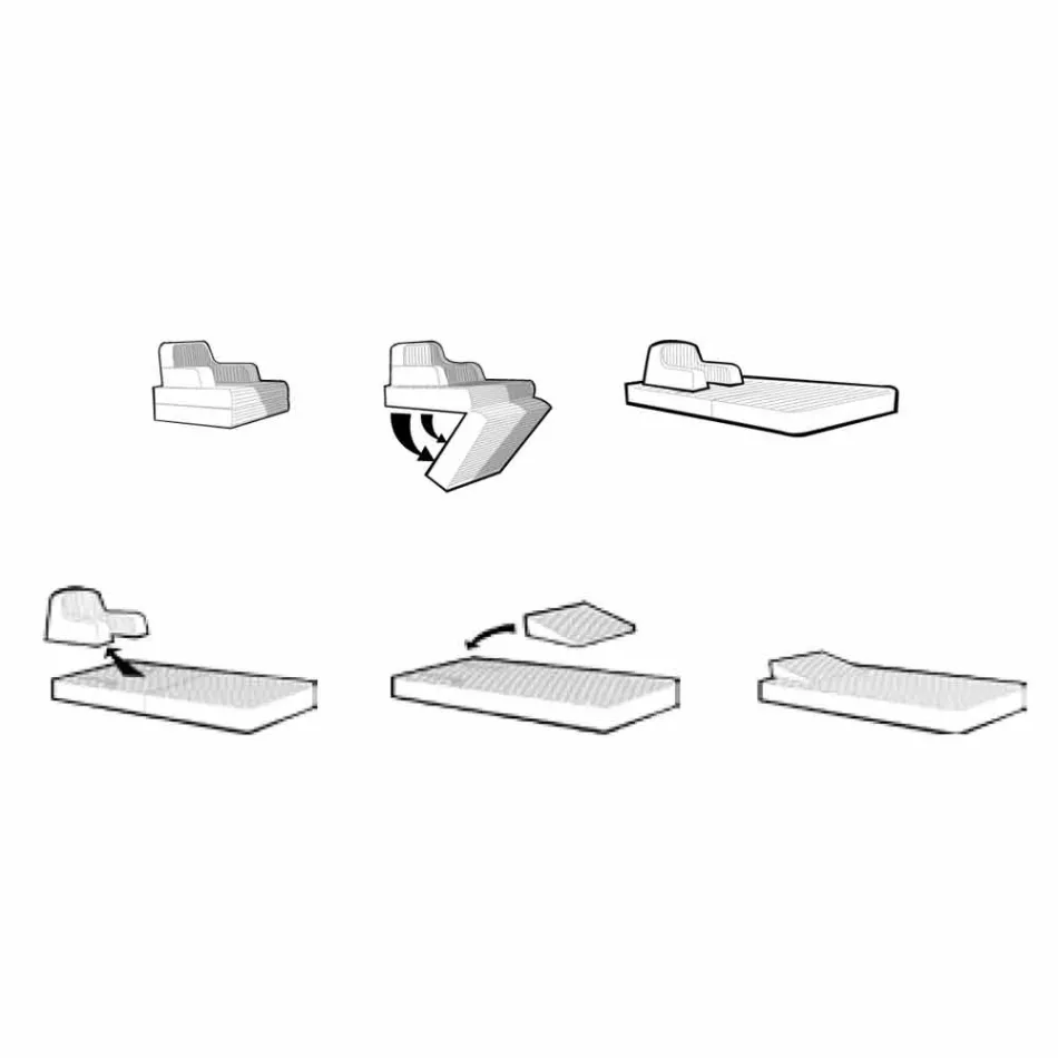 Plovoucí křeslo Trona bílém designu Luxus, made in Italy Viadurini