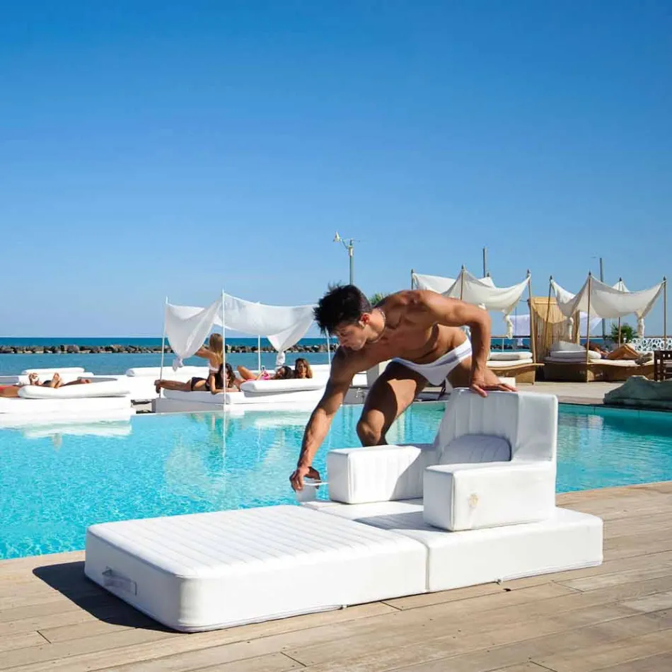 Plovoucí křeslo Trona bílém designu Luxus, made in Italy Viadurini