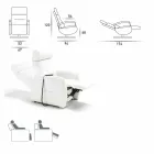 Dvoumotorové otočné křeslo Cassia, moderní design vyrobený v Itálii Viadurini