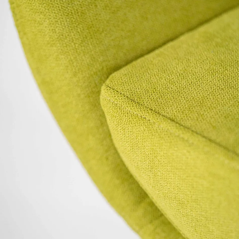 Otočné křeslo s kovovou základnou a látkovým sedákem - Sereno Viadurini