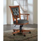 Otočné křeslo čalouněné luxusní ekokůží Made in Italy - Brigitte Viadurini