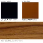 Otočné kožené křeslo s dřevěnou základnou vyrobené v Itálii - motýl Viadurini