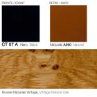 Otočné kožené křeslo s dřevěnou základnou vyrobené v Itálii - motýl Viadurini