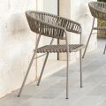 Stohovatelné zahradní křeslo z oceli a lana Made in Italy 2 kusy - Ragnar