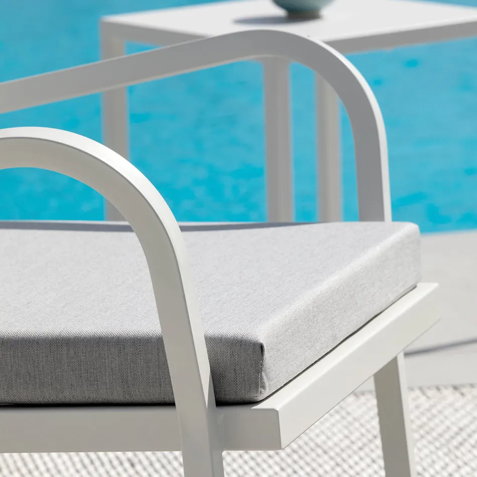 Stohovatelné zahradní křeslo z oceli Made in Italy 2 kusy - Aberdeen Viadurini