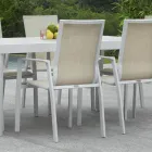 Stohovatelná zahradní židle z textilenu a hliníku - Foglio Viadurini