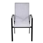 Stohovatelná zahradní židle z textilenu a hliníku - Foglio Viadurini