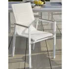 Křeslo z hliníku a textilenu s vložkou v područkách z HPL - Righello Viadurini