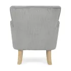 Křeslo z borovicového dřeva a sedák se sametovým efektem Coste 4 povrchové úpravy – Molly Viadurini