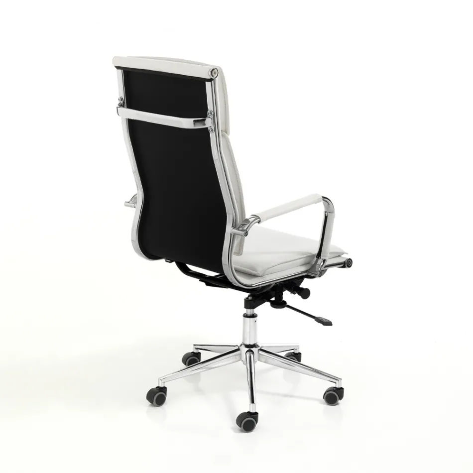 Křeslo ze syntetické kůže ve 3 různých povrchových úpravách - neon Viadurini