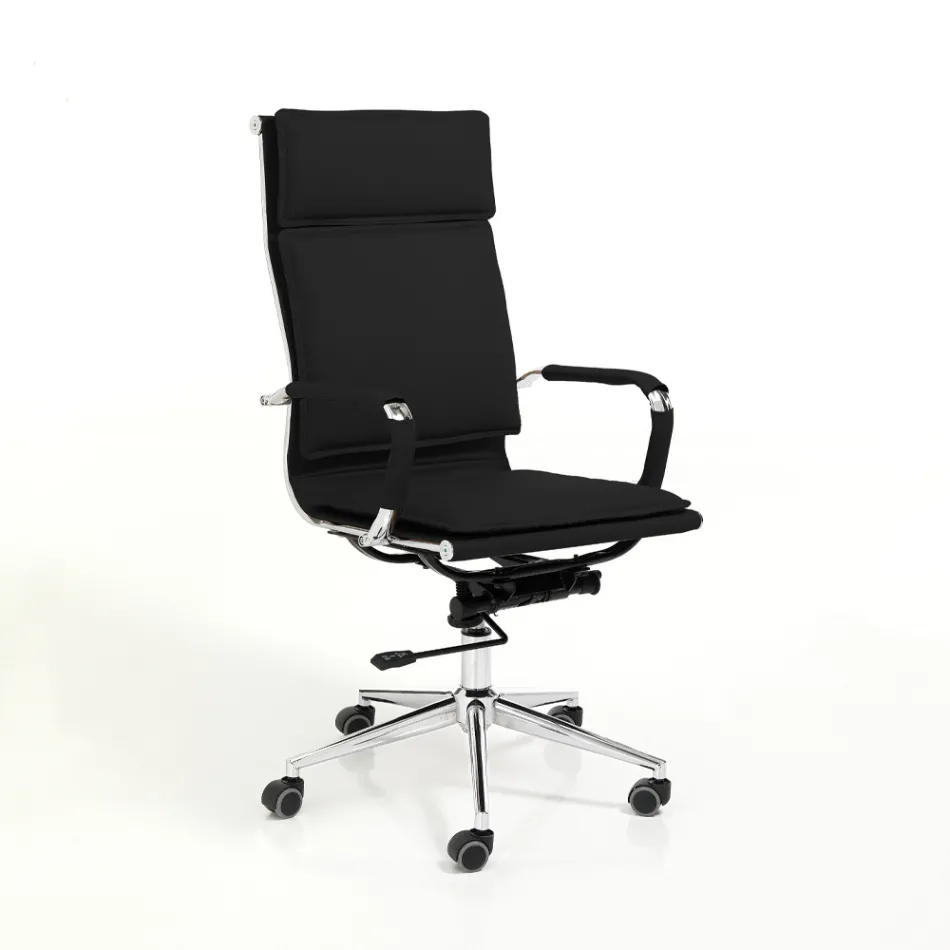 Křeslo ze syntetické kůže ve 3 různých povrchových úpravách - neon Viadurini