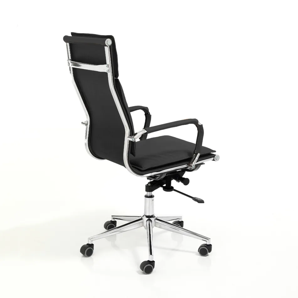 Křeslo ze syntetické kůže ve 3 různých povrchových úpravách - neon Viadurini