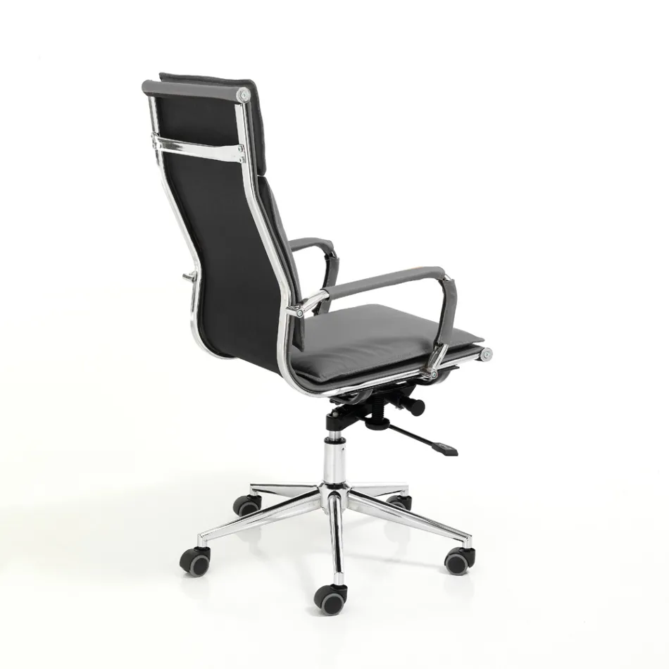 Křeslo ze syntetické kůže ve 3 různých povrchových úpravách - neon Viadurini