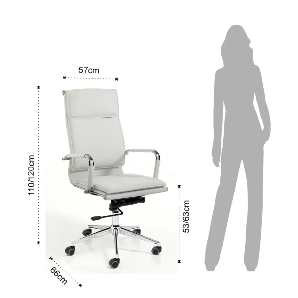 Křeslo ze syntetické kůže ve 3 různých povrchových úpravách - neon Viadurini