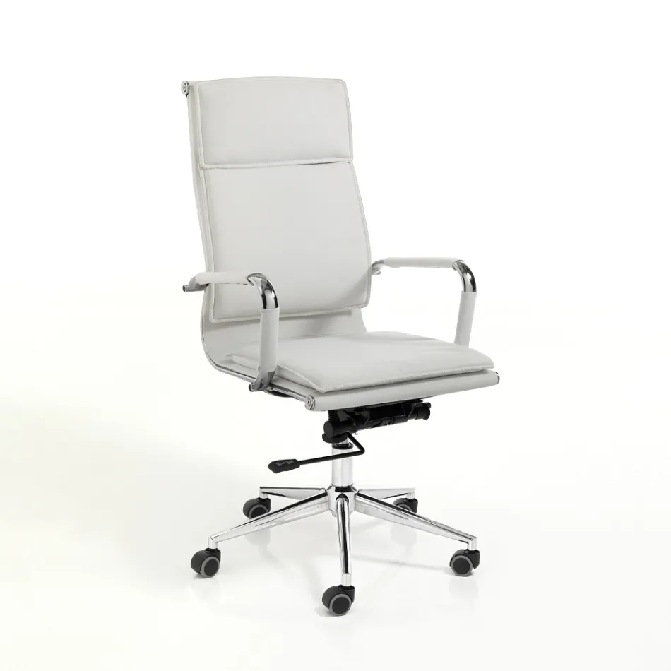 Křeslo ze syntetické kůže ve 3 různých povrchových úpravách - neon Viadurini