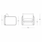 Lehátko s vodotěsnými polštáři, pro venkovní použití - Mara Slide Viadurini