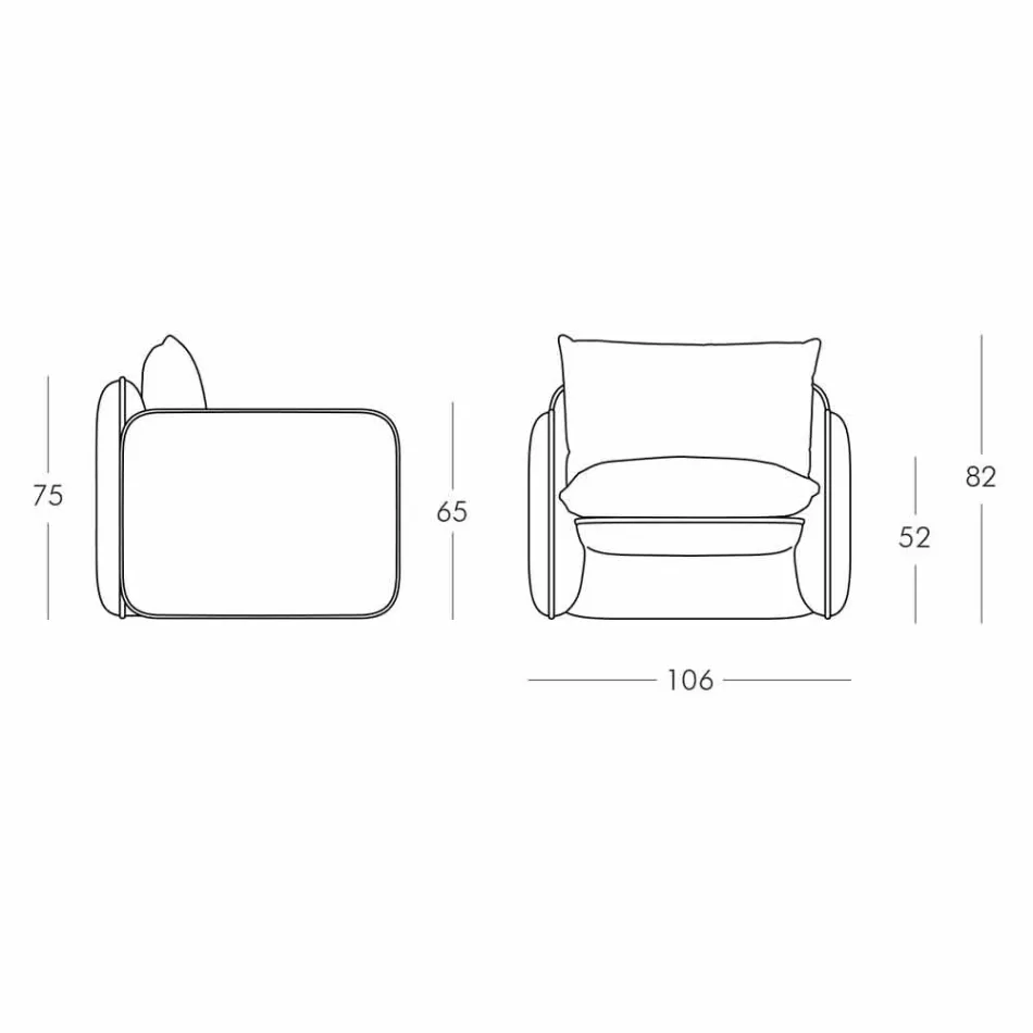 Lehátko s vodotěsnými polštáři, pro venkovní použití - Mara Slide Viadurini