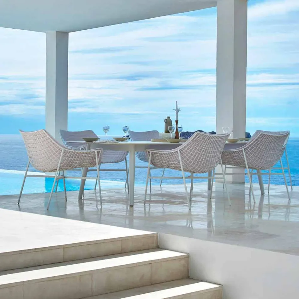 Varaschin Letní moderní zahradní lehátko v oceli Viadurini