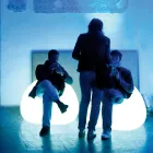 Venkovní světelné křeslo s LED světlem z polyetylenu Made in Italy - Ervin Viadurini