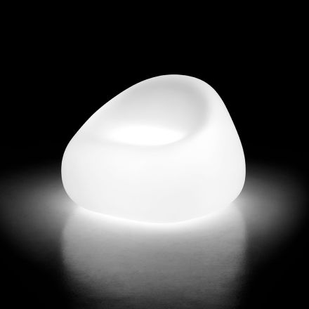 Venkovní světelné křeslo s LED světlem z polyetylenu Made in Italy - Ervin Viadurini