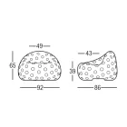 Světelné venkovní křeslo z bílého polyetylenu vyrobené v Itálii - také Viadurini