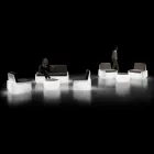 Světlé venkovní křeslo z polyetylenu s polštářem Made in Italy - Belida Viadurini