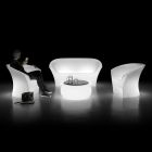 Venkovní osvětlené křeslo z polyetylenu s LED osvětlením Made in Italy - Conda Viadurini