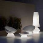 Svítící venkovní křeslo z polyethylenu s LED světlem vyrobené v Itálii - Desmond Viadurini