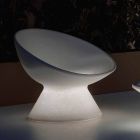 Svítící venkovní křeslo z polyethylenu s LED světlem vyrobené v Itálii - Desmond Viadurini