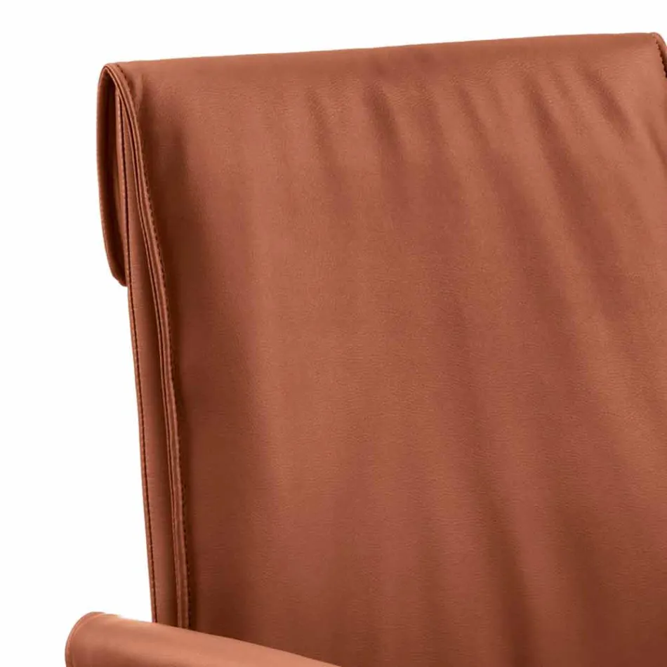 Křeslo vyrobené v Itálii pokrývá kůže Niles, moderní design Viadurini