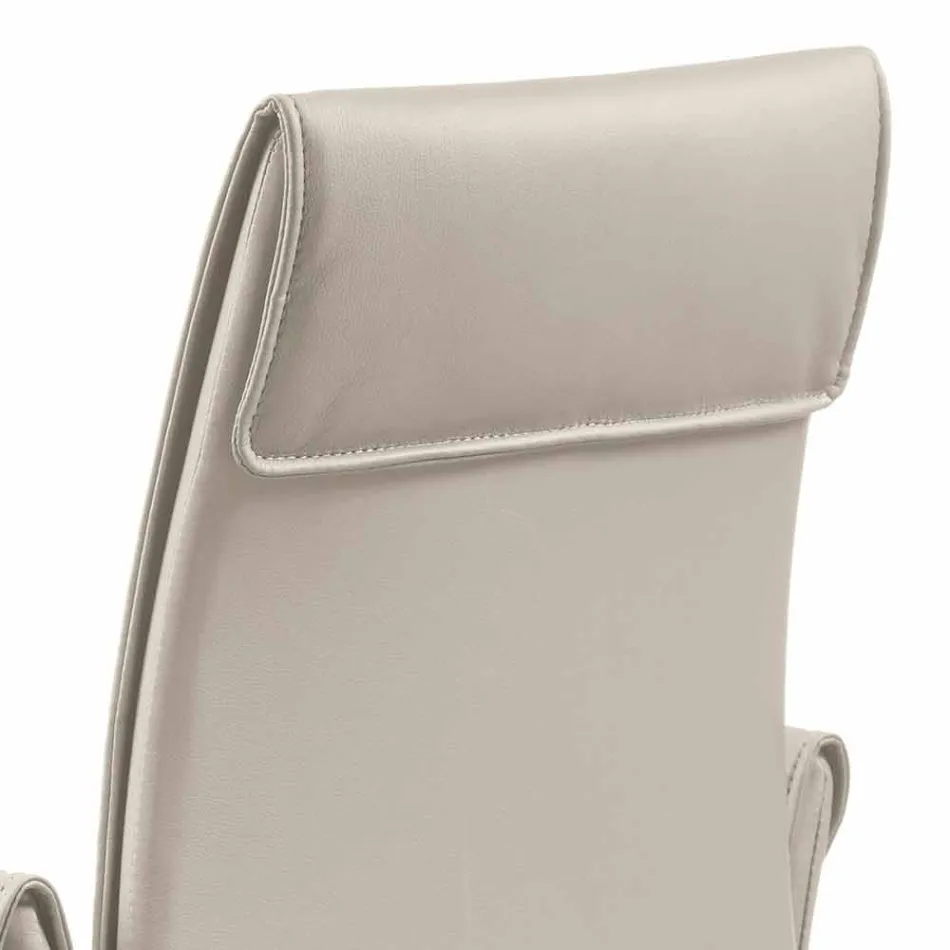 Křeslo vyrobené v Itálii pokrývá kůže Niles, moderní design Viadurini