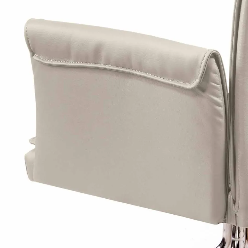 Křeslo vyrobené v Itálii pokrývá kůže Niles, moderní design Viadurini