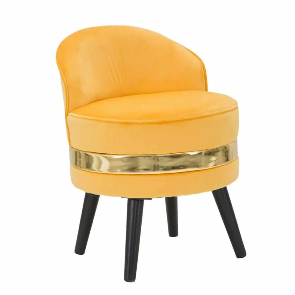 Mini barevné křeslo moderního designu ze dřeva a látky - Koah Viadurini