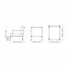 Křeslo moderního designu z oceli a PVC z černého nebo bílého PVC pro venkovní použití - Ontario2 Viadurini