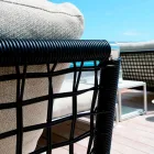 Křeslo moderního designu z oceli a PVC z černého nebo bílého PVC pro venkovní použití - Ontario2 Viadurini