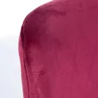 Moderní křeslo s ocelovým a sametovým efektem sedáku 3 povrchové úpravy – matné Viadurini