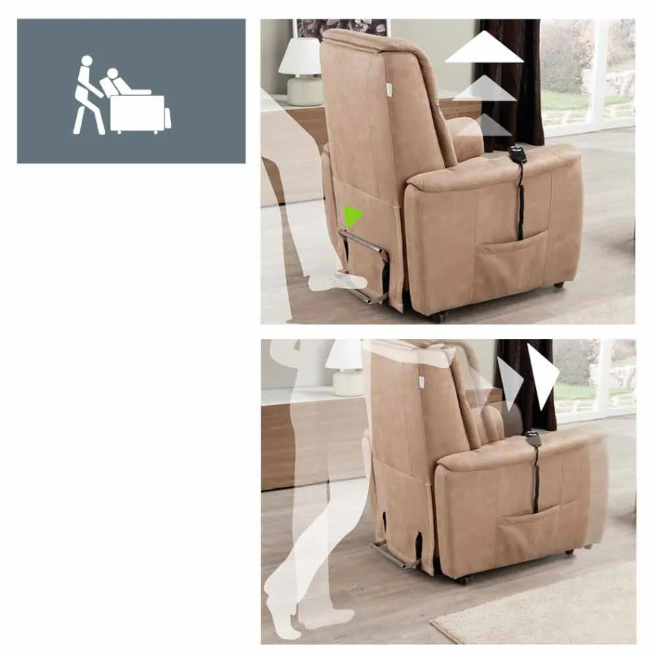 Motorizované křeslo Via Venezia s 1 motorem Viadurini