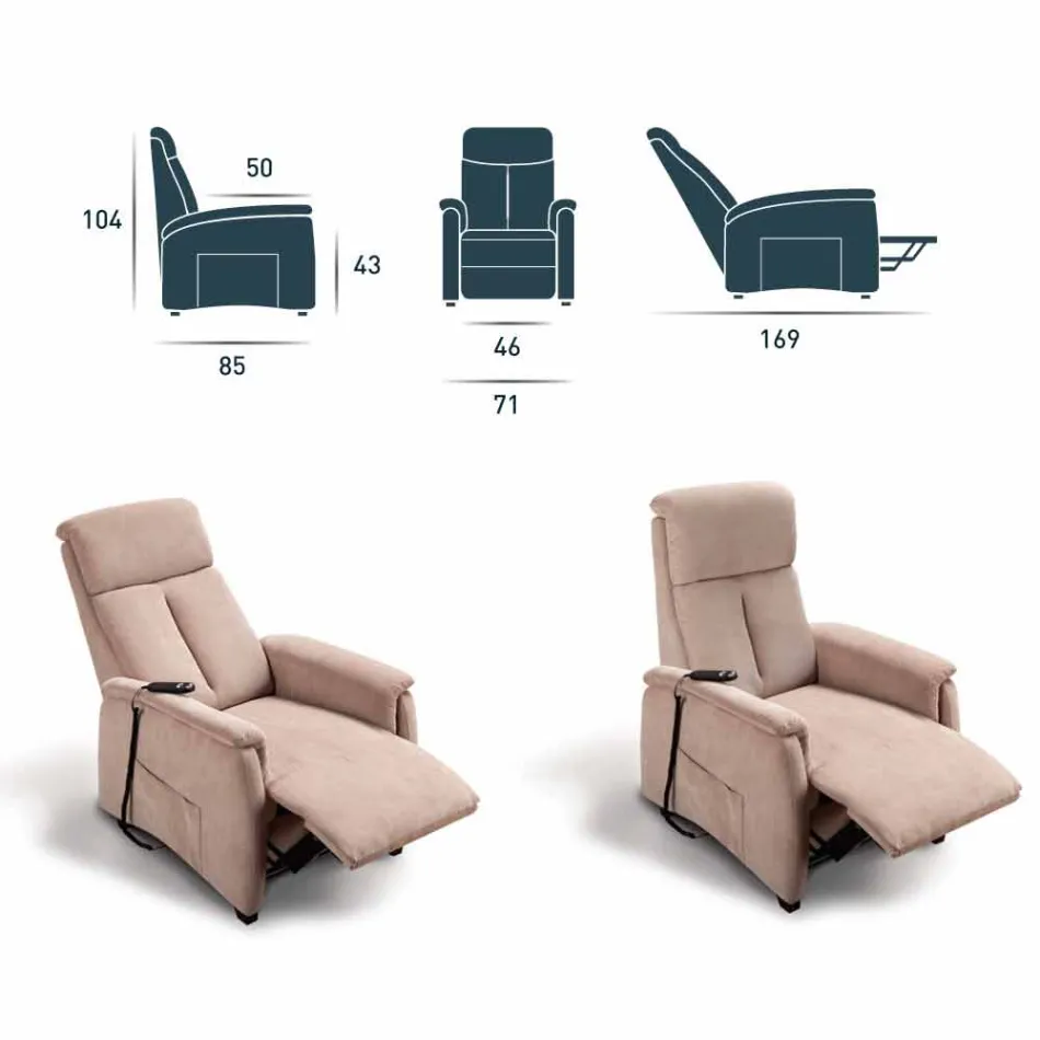 Motorizované křeslo Via Venezia s 1 motorem Viadurini