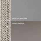 Venkovní křeslo z oceli Různé velikosti a včetně polštářů Vyrobeno v Itálii - Bronn Viadurini