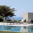 Venkovní křeslo z pozinkované oceli a lana s polštáři Made in Italy - Helga Viadurini