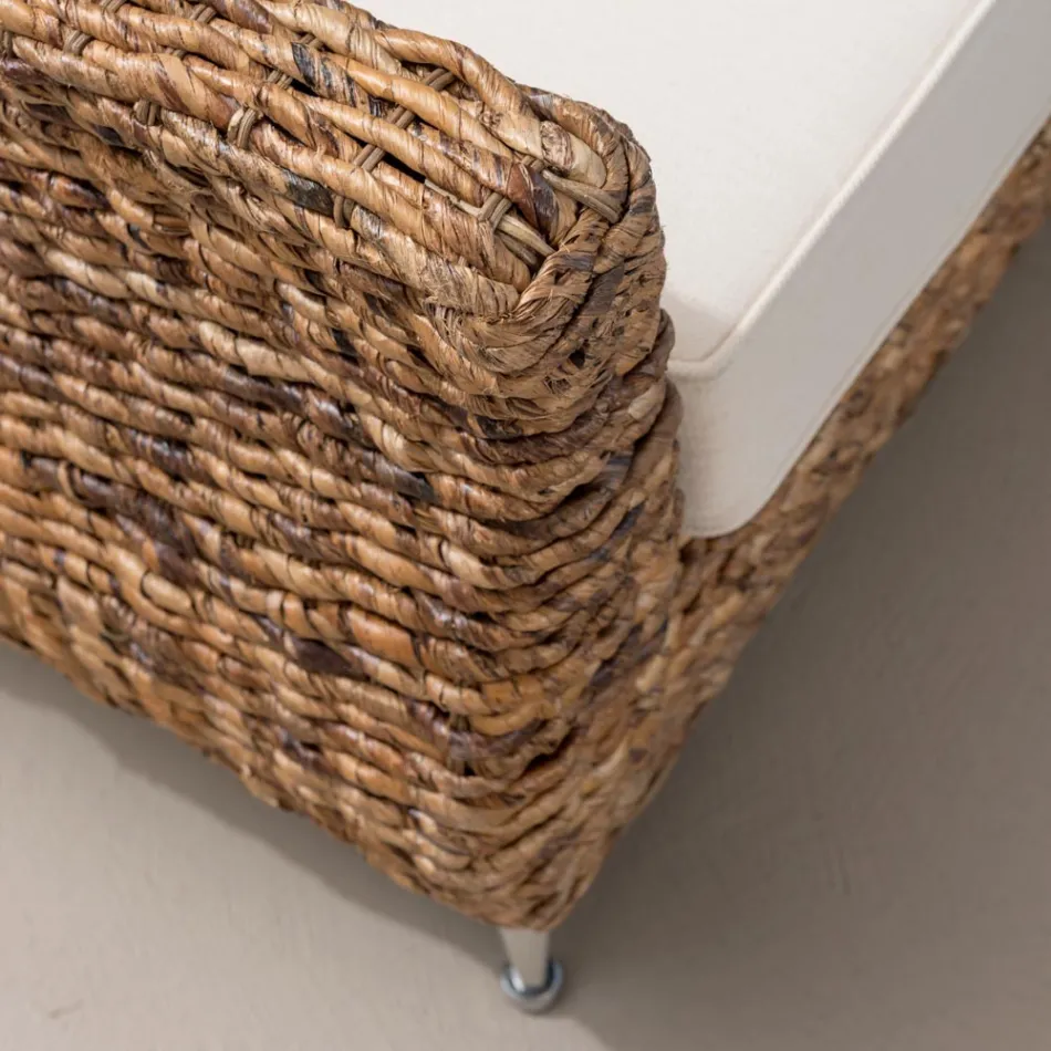 Venkovní křeslo ve tkaní banánů s polštářky - Legolas Viadurini