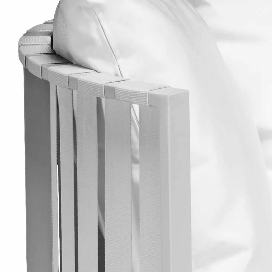 Venkovní křeslo z hliníku a luxusního designu lana 3 povrchové úpravy - Julie Viadurini