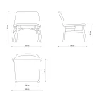 Jemné křeslo z látky nebo sametu s bukovou základnou Made in Italy - Molde Viadurini