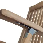 Polohovací zahradní křeslo vyrobené z teakového dřeva - Jade Viadurini