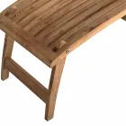 Polohovací zahradní křeslo vyrobené z teakového dřeva - Jade Viadurini