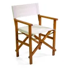 Ředitelská židle z naolejovaného akáciového dřeva v přírodní barvě - technický materiál Viadurini