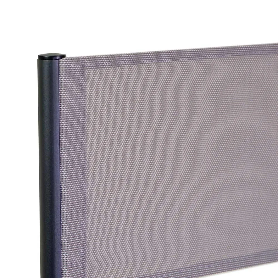 Ředitelské křeslo z hliníku, textilenu a teakové područky - Tenda Viadurini